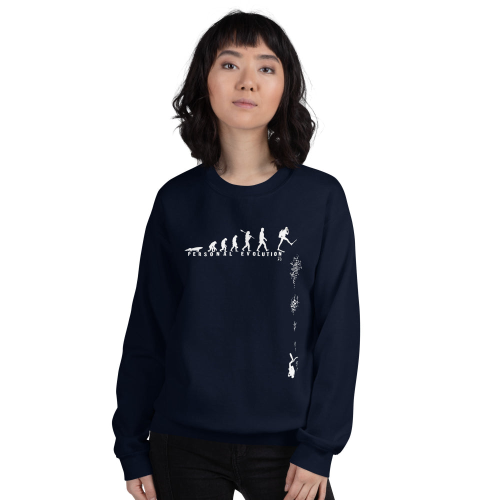 Sweat unisexe acier MacJos Évolution du plongeur