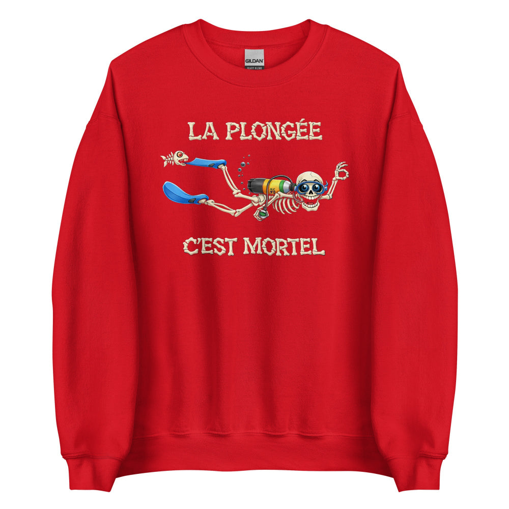 T-shirt manche longue Humour plongée MacJos – La plongée, c’est mortel