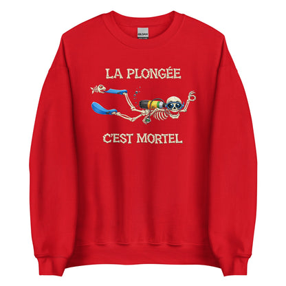 T-shirt manche longue Humour plongée MacJos – La plongée, c’est mortel