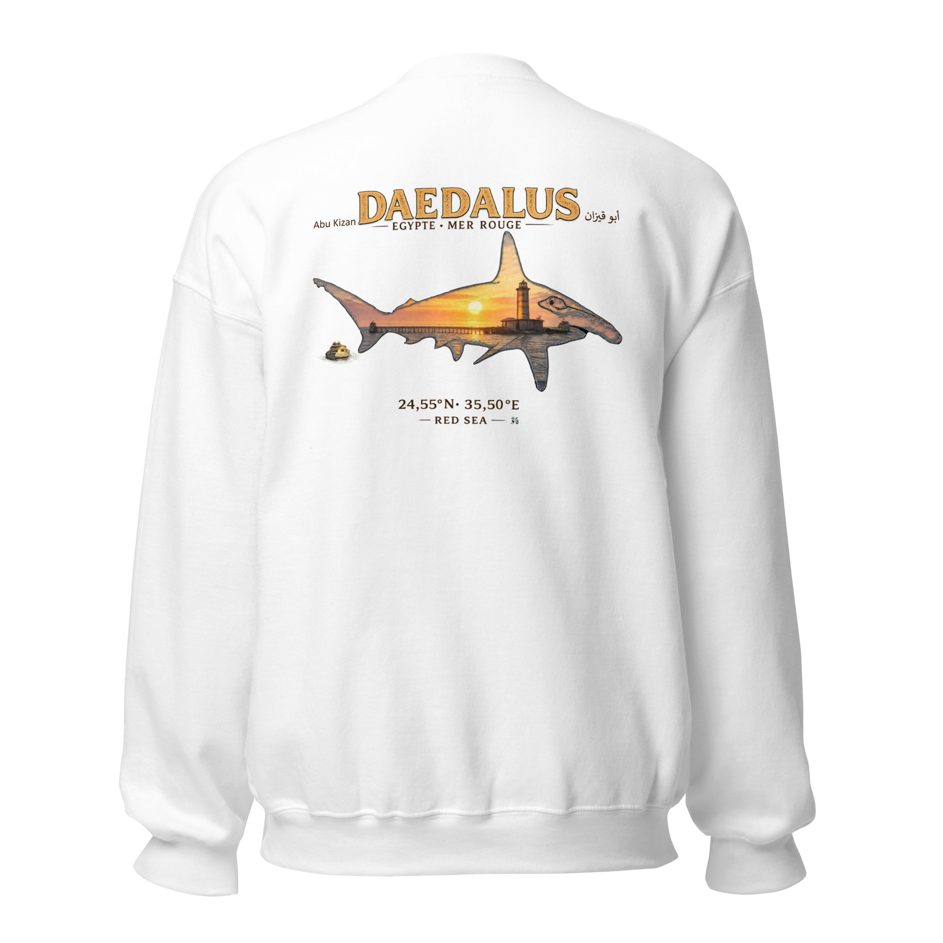 Sweat Unisexe MacJos Daedalus Reef – Requin marteau & phare