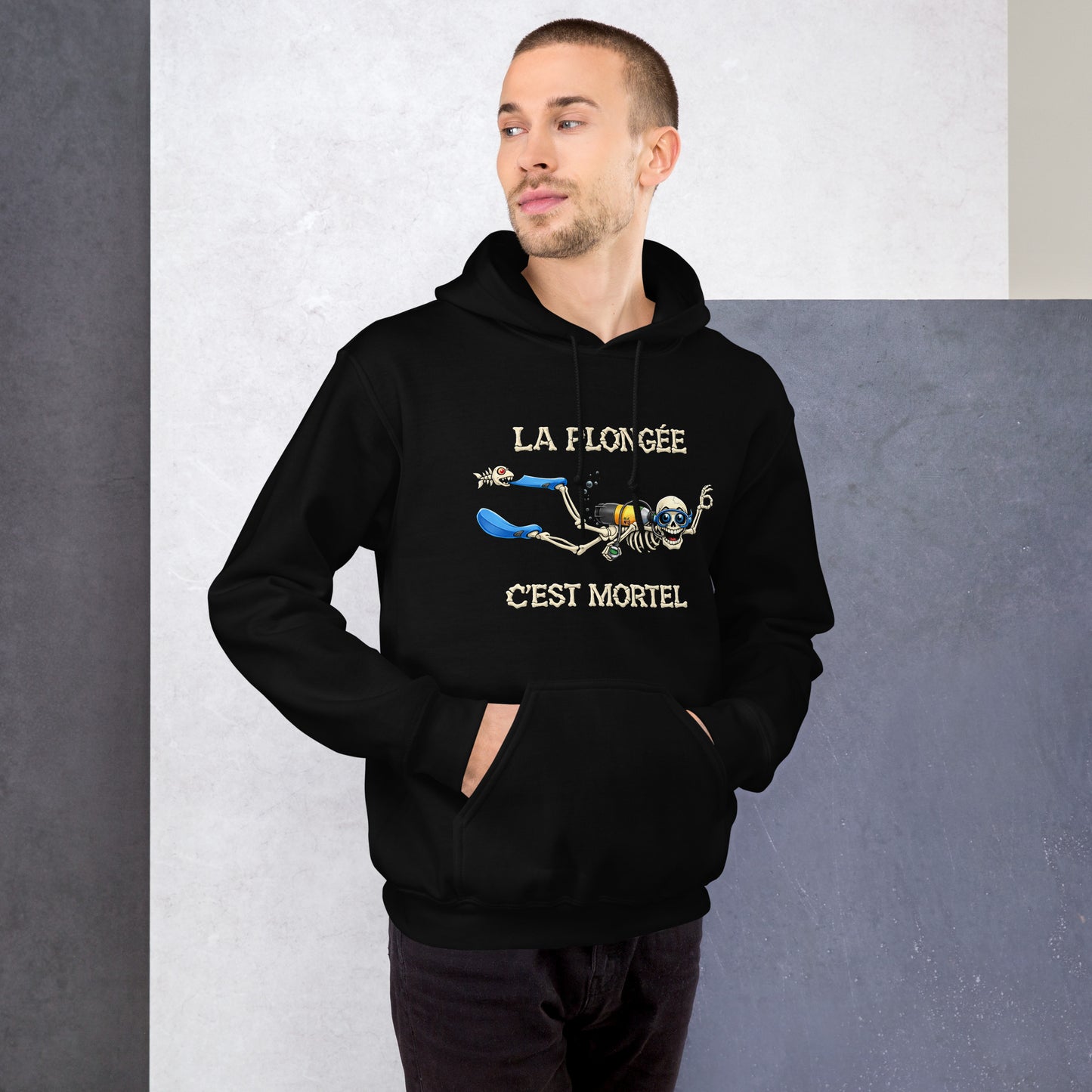 sweat capuche plongée Humour plongeur MacJos – La plongée, c’est mortel