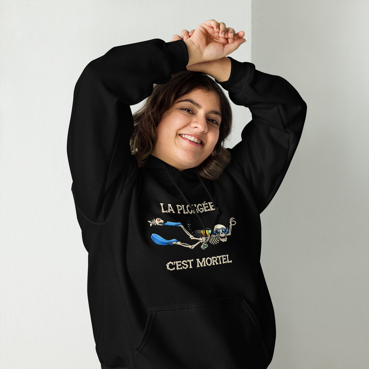 sweat capuche plongée Humour plongeur MacJos – La plongée, c’est mortel