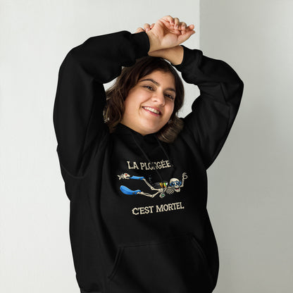 sweat capuche plongée Humour plongeur MacJos – La plongée, c’est mortel