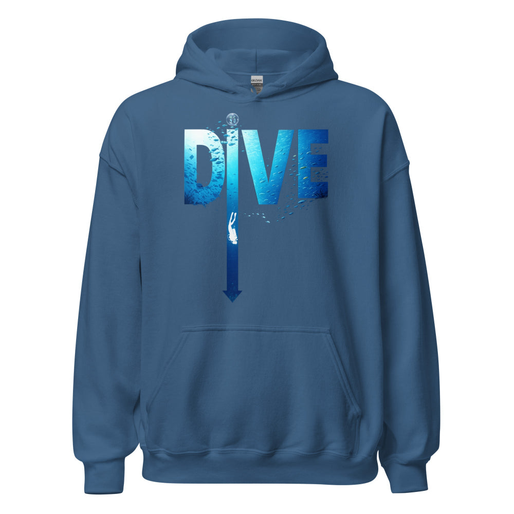 Sweat capuche de plongée MacJos DIVE Flèche - plongée dans le bleu