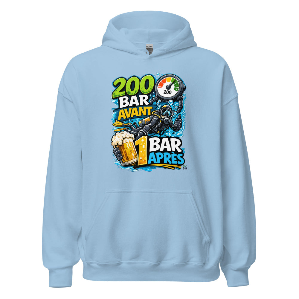 Sweat à capuche plongee MacJos, 200 Bar Avant, 1 Bar Après : Le Débrief du Plongeur 