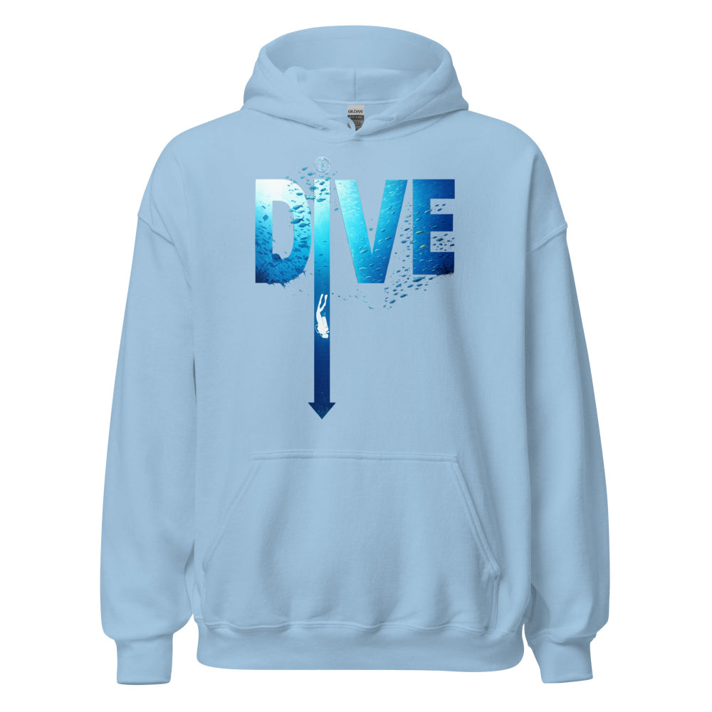 Sweat capuche de plongée MacJos DIVE Flèche - plongée dans le bleu