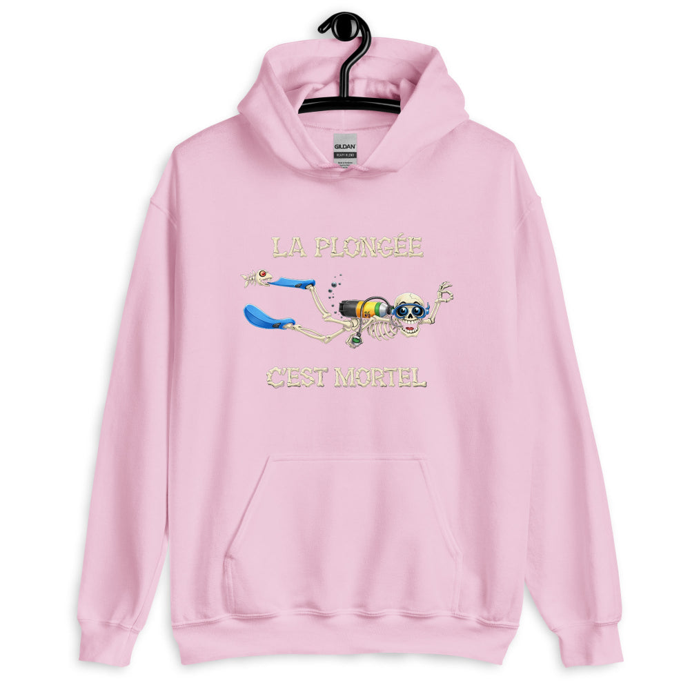 sweat capuche plongée Humour plongeur MacJos – La plongée, c’est mortel
