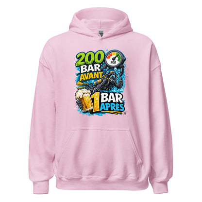 Sweat à capuche plongee MacJos, 200 Bar Avant, 1 Bar Après : Le Débrief du Plongeur 
