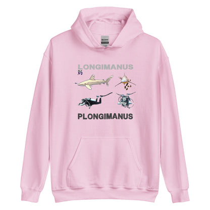 Sweat capuche plongeuse MacJos plongée Requin LONGIMANUS  PLONGIMANUS