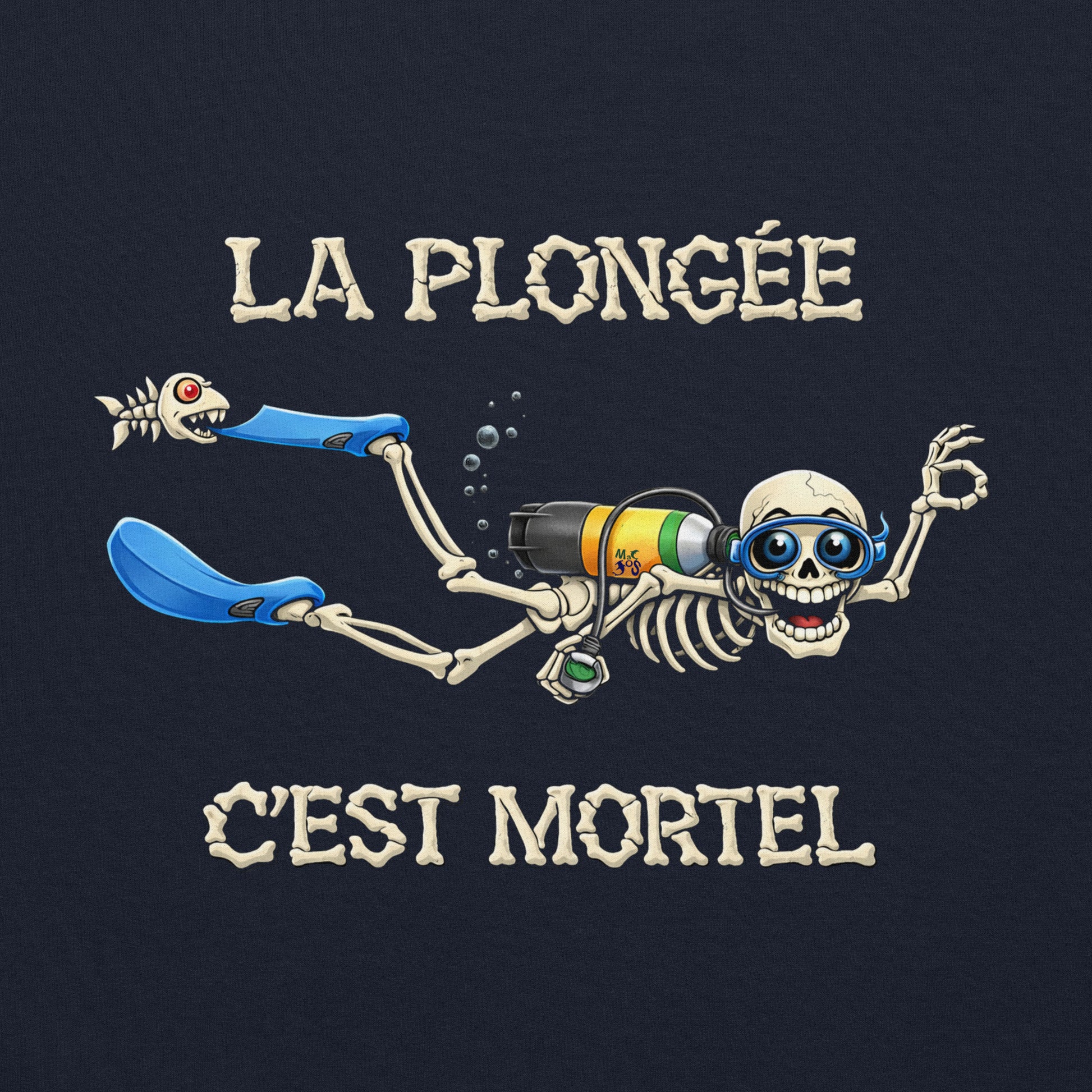 sweat à capuche plongée Humour plongeur MacJos – La plongée, c’est mortel