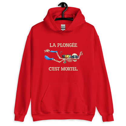 sweat capuche plongée Humour plongeur MacJos – La plongée, c’est mortel
