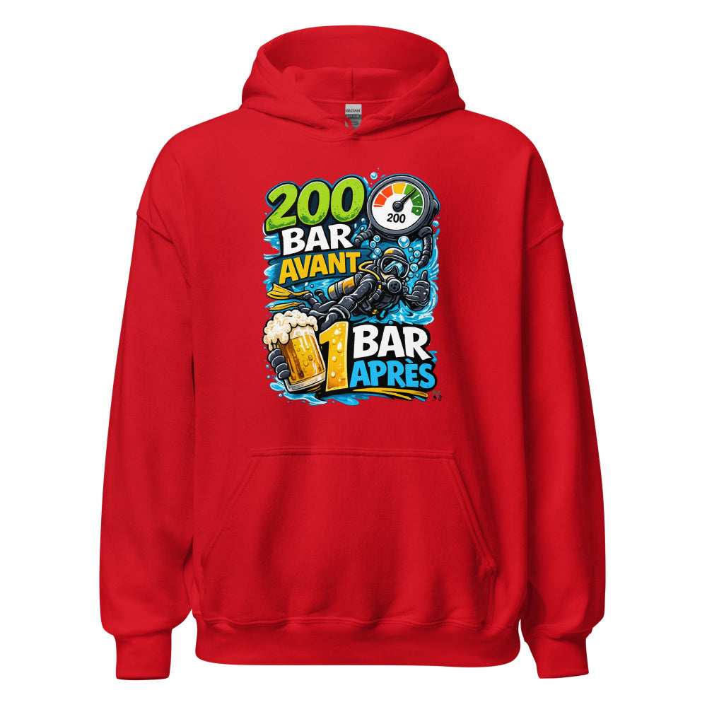 Sweat à capuche plongee MacJos, 200 Bar Avant, 1 Bar Après : Le Débrief du Plongeur 