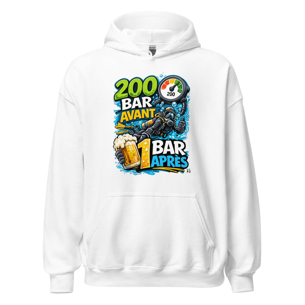Sweat à capuche plongee MacJos, 200 Bar Avant, 1 Bar Après : Le Débrief du Plongeur 