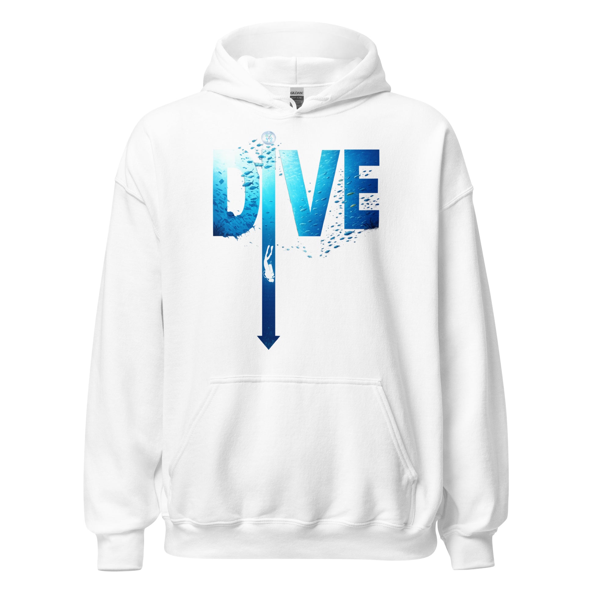 Sweat à capuche de plongée MacJos DIVE Flèche - plongée dans le bleu