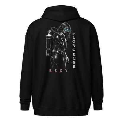 Sweat capuche zip plongée MacJos Sexy plongeuse