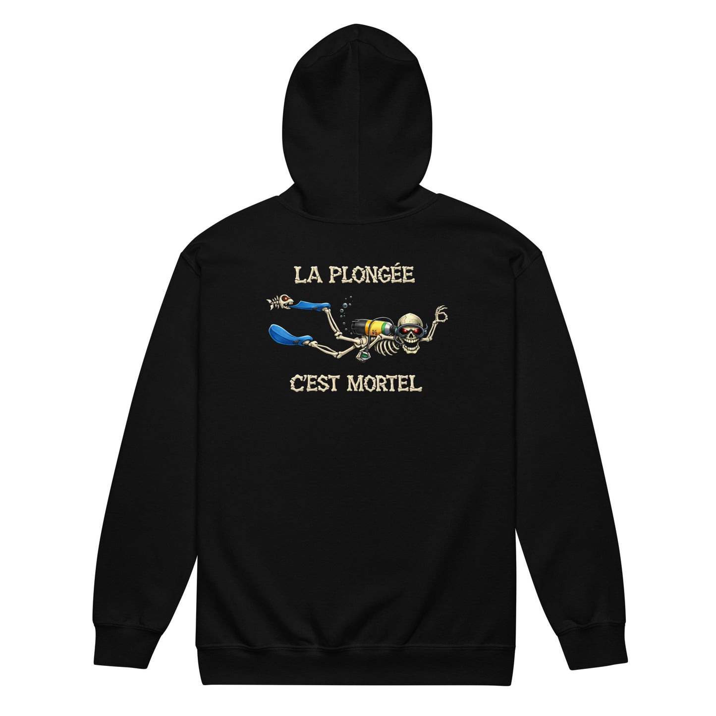 sweat capuche plongée Halloween plongeur MacJos – La plongée, c’est mortel