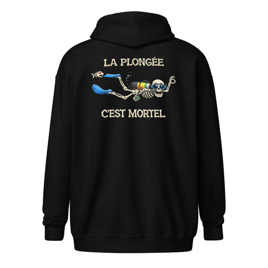 sweat capuche plongée Humour plongeur MacJos – La plongée, c’est mortel