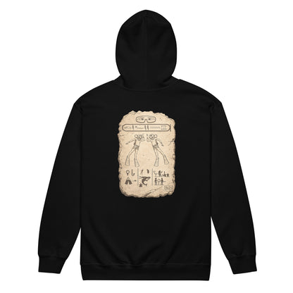 sweat zip plongée Égypte antique | Hiéroglyphes - MacJos 