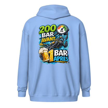 Sweat à capuche plongee MacJos, 200 Bar Avant, 1 Bar Après : Le Débrief du Plongeur 