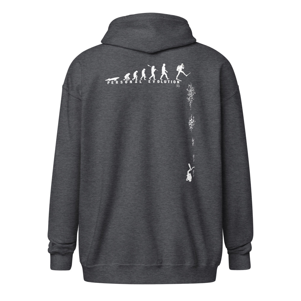 Sweat à capuche zip MacJos Évolution du plongeur