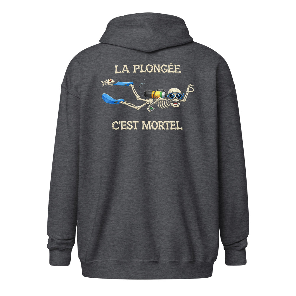 sweat capuche plongée Humour plongeur MacJos – La plongée, c’est mortel