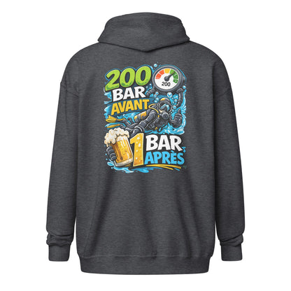 Sweat à capuche plongee MacJos, 200 Bar Avant, 1 Bar Après : Le Débrief du Plongeur 