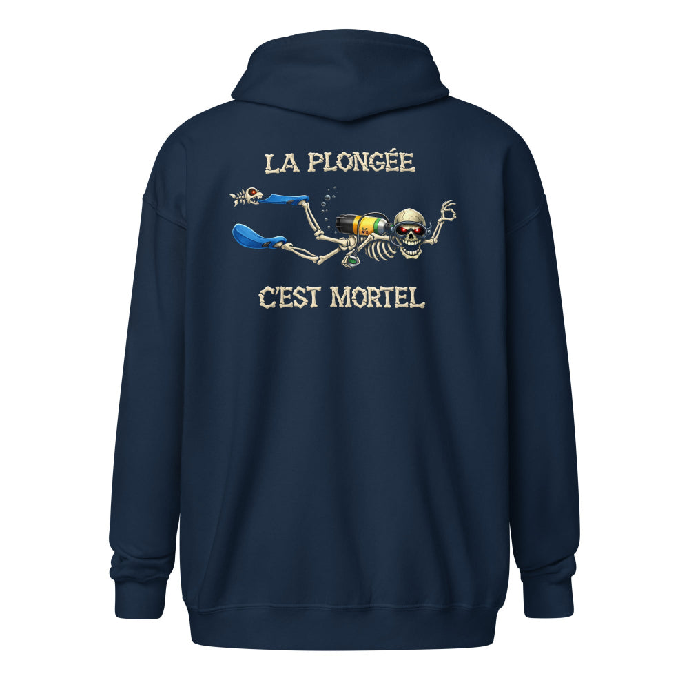 sweat capuche plongée Halloween plongeur MacJos – La plongée, c’est mortel