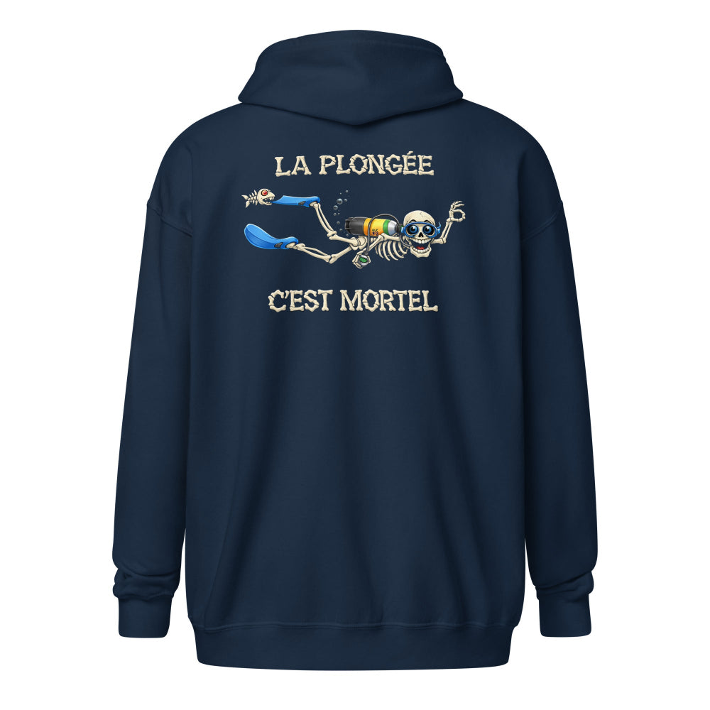 sweat capuche plongée Humour plongeur MacJos – La plongée, c’est mortel