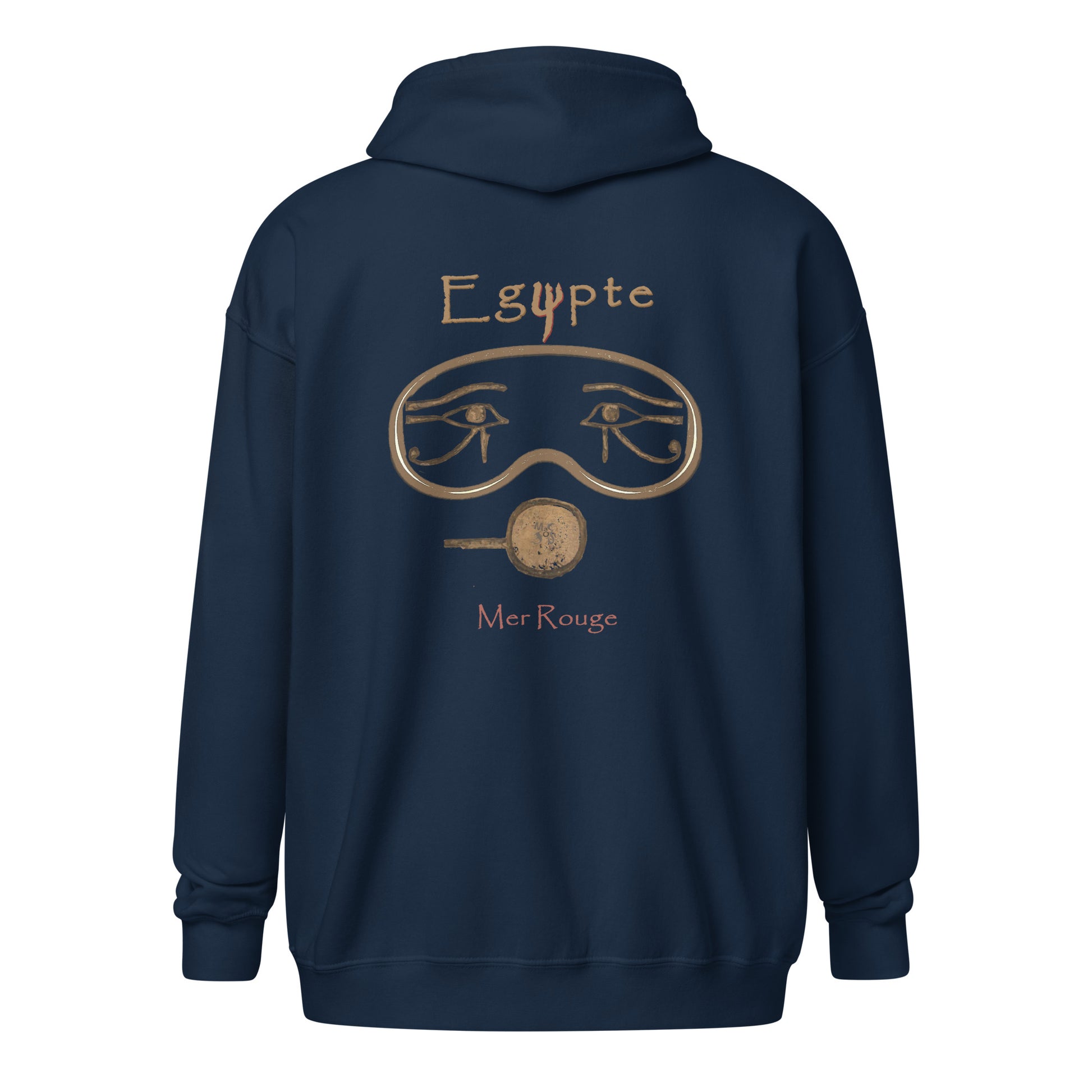 Sweat a capuche unisexe fermeture eclair MacJos plongée egypte antique
