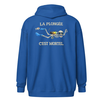 sweat capuche plongée Humour plongeur MacJos – La plongée, c’est mortel
