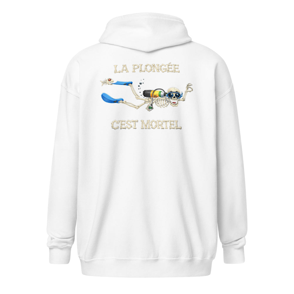 sweat capuche plongée Humour plongeur MacJos – La plongée, c’est mortel