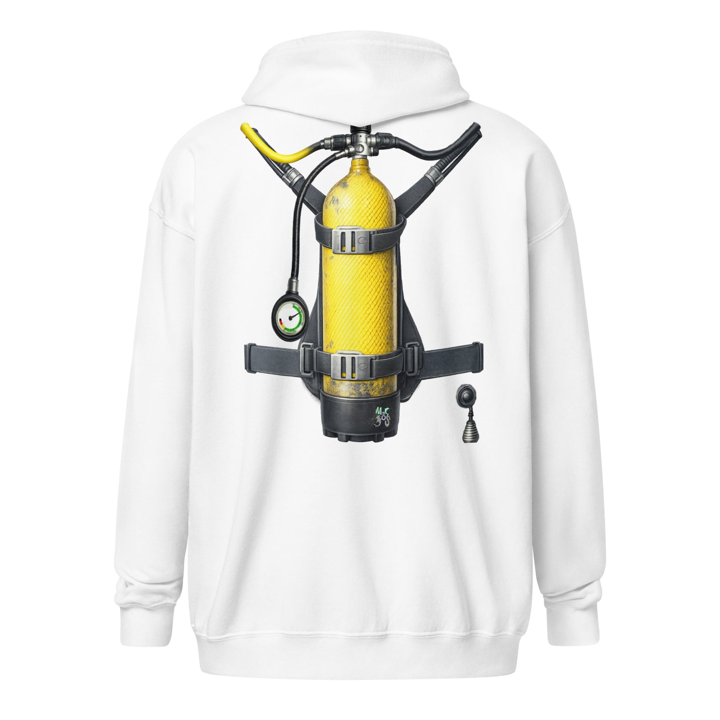 Veste zip plongée trompe-l’œil bouteille dans le dos | MacJos