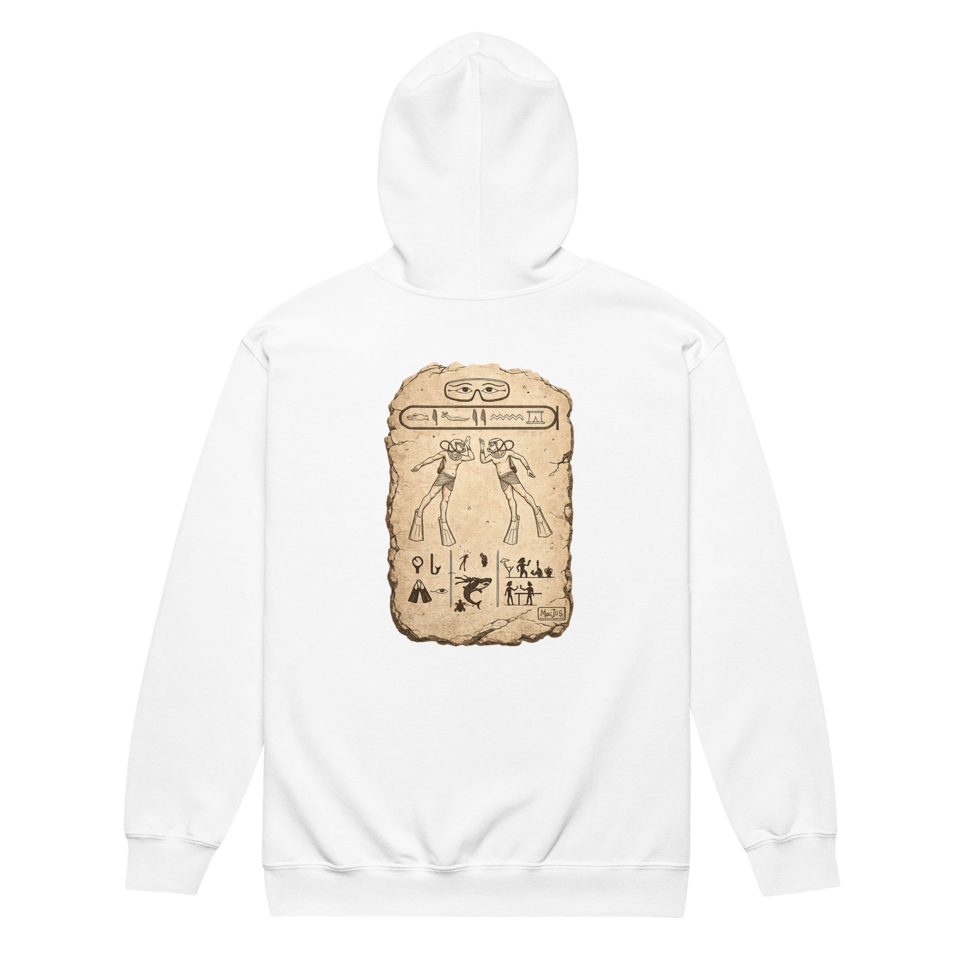 sweat zip plongée Égypte antique | Hiéroglyphes - MacJos 