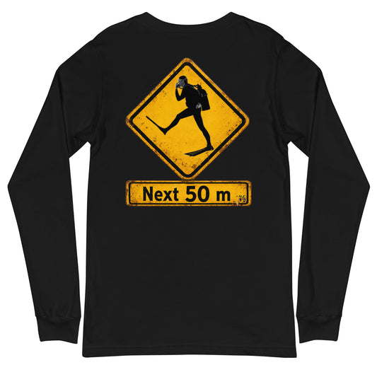 T-shirt manche longue plongée MacJos Panneau australien vintage Passage de Plongeur