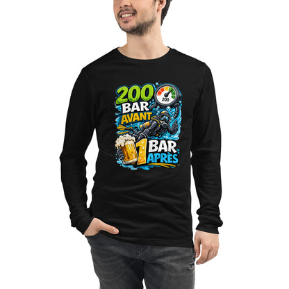 T-shirt manche longue MacJos, 200 Bar Avant, 1 Bar Après : Le Débrief du Plongeur 