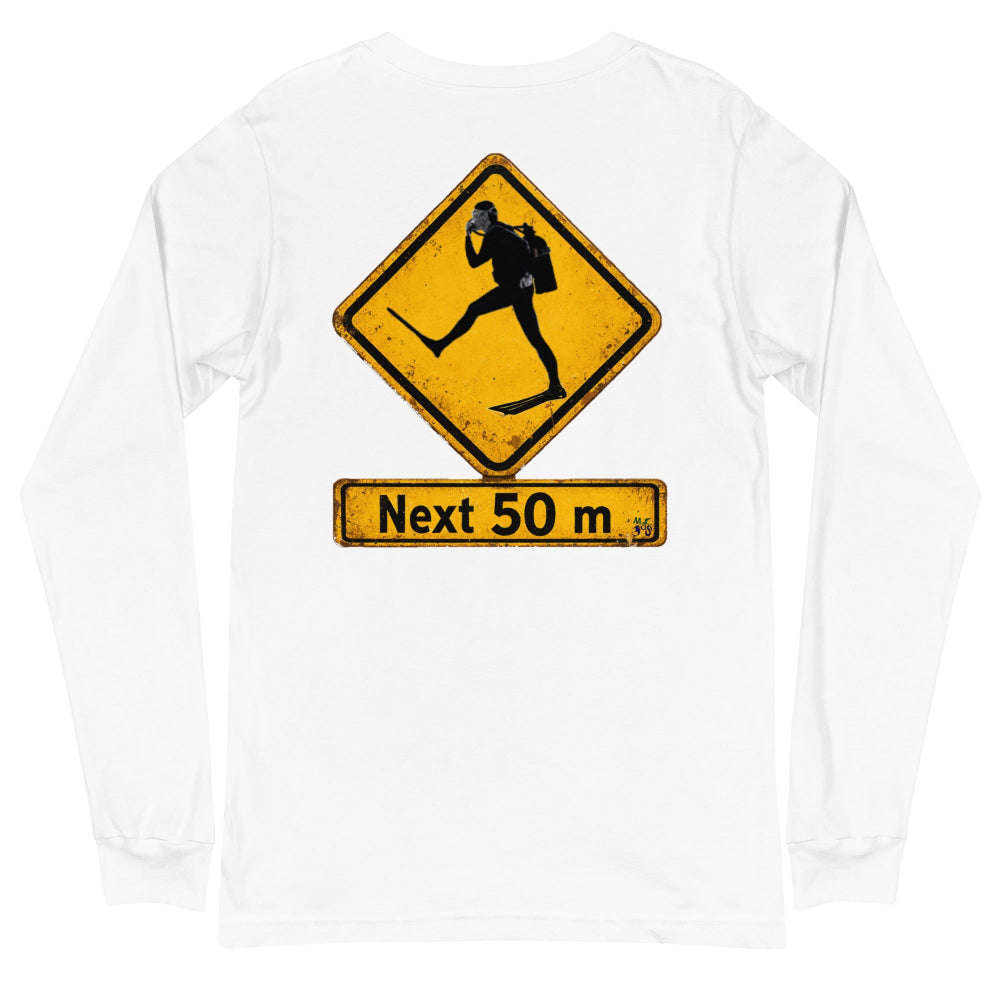 T-shirt manche longue plongée MacJos Panneau australien vintage Passage de Plongeur