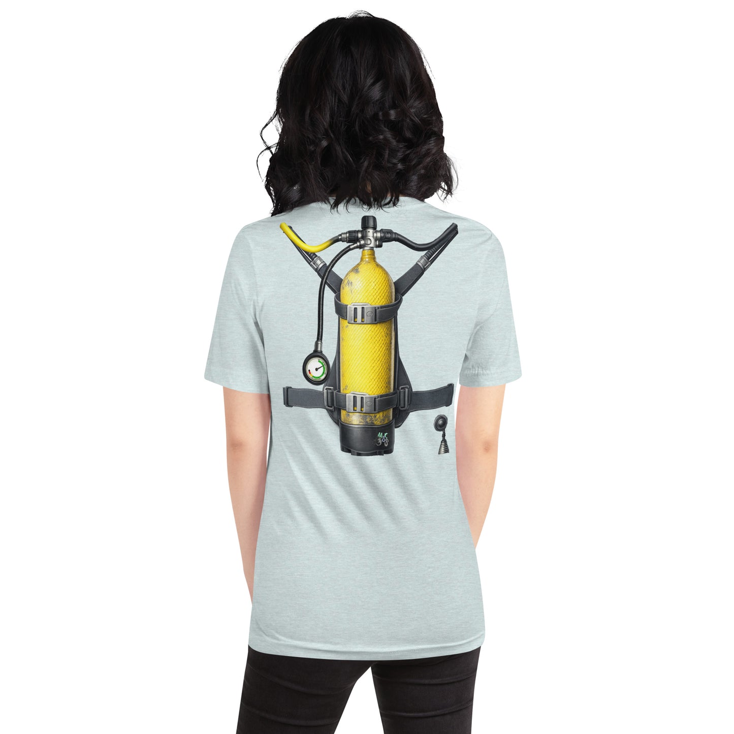 T-shirt MacJos plongée trompe-l’œil Bouteille dans le dos
