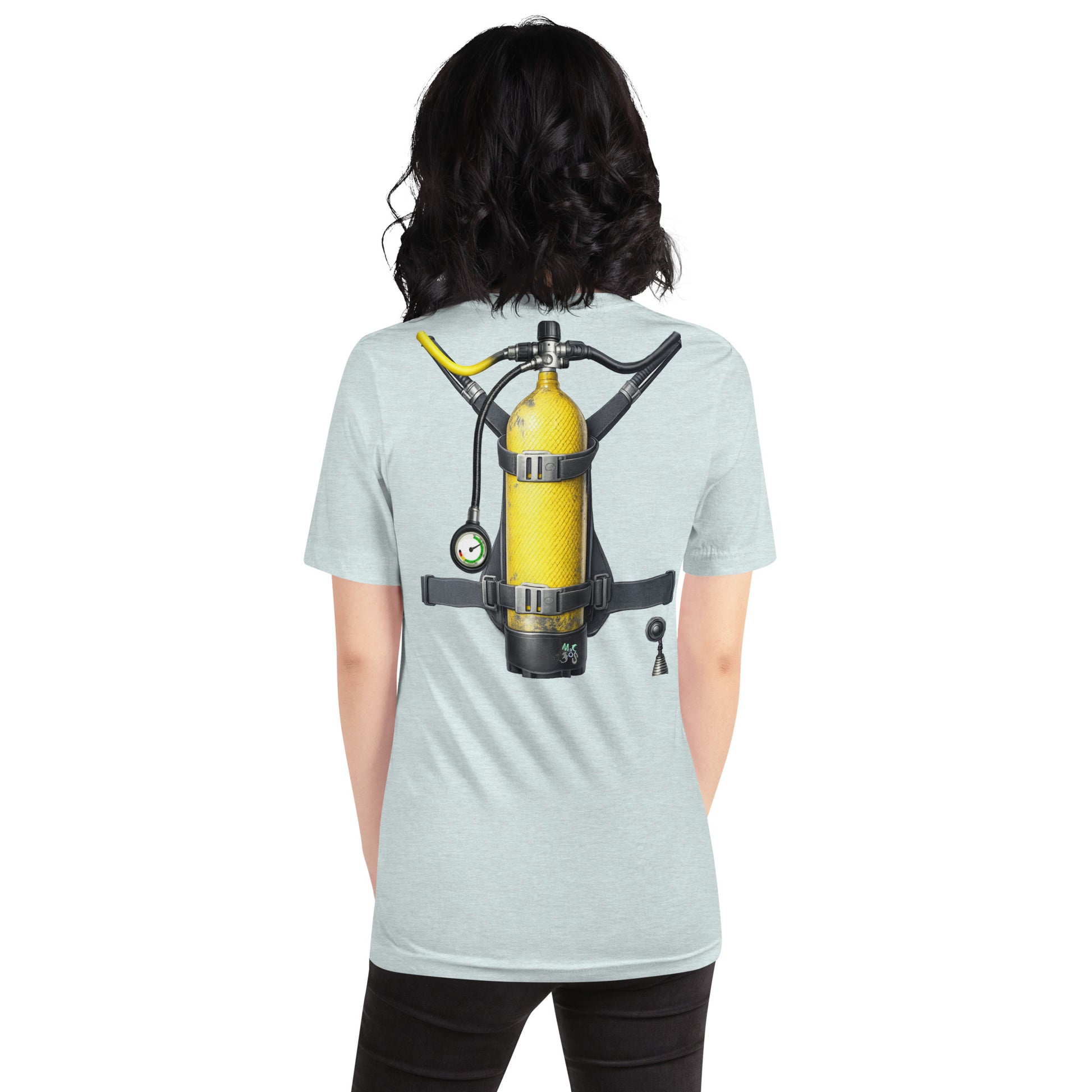 T-shirt MacJos plongée trompe-l’œil Bouteille dans le dos