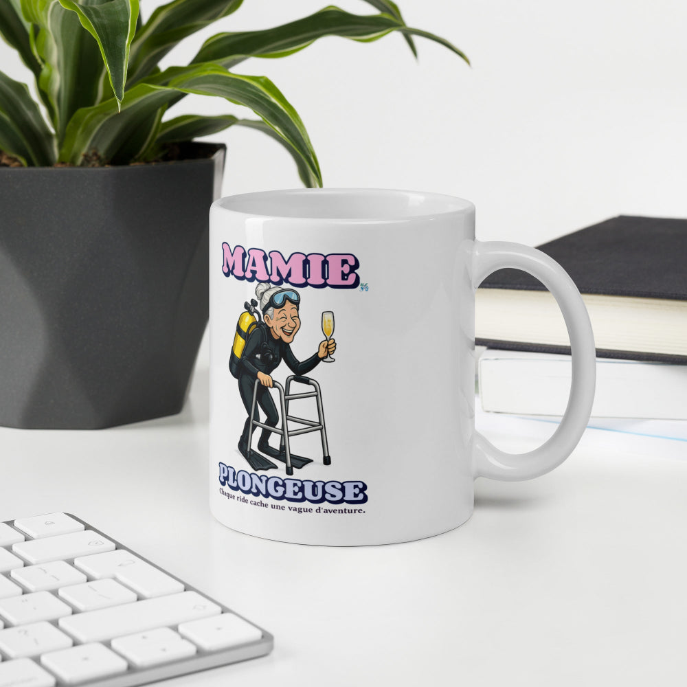 Mug blanc MacJos Mamie Plongeuse