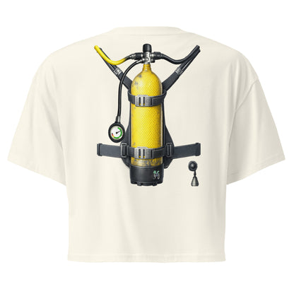 Crop top clair plongee trompe-l’oeil bouteille dans le dos | MacJos