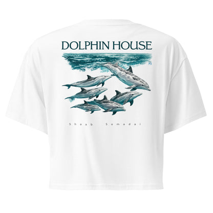 Crop top blanc MacJos Dolphin House