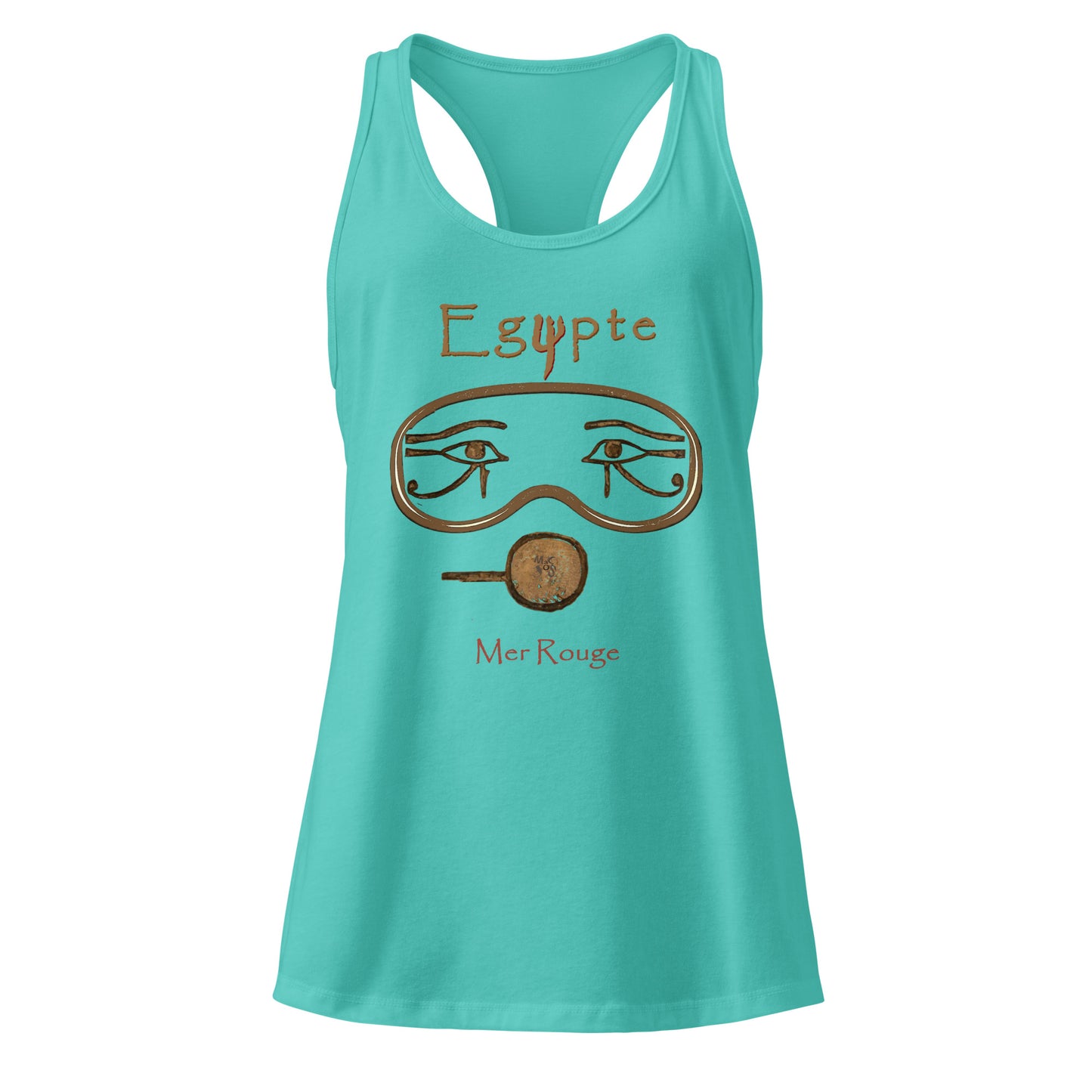 Debardeur turquoise MacJos plongée egypte antique – Masque egyptien Mer Rouge