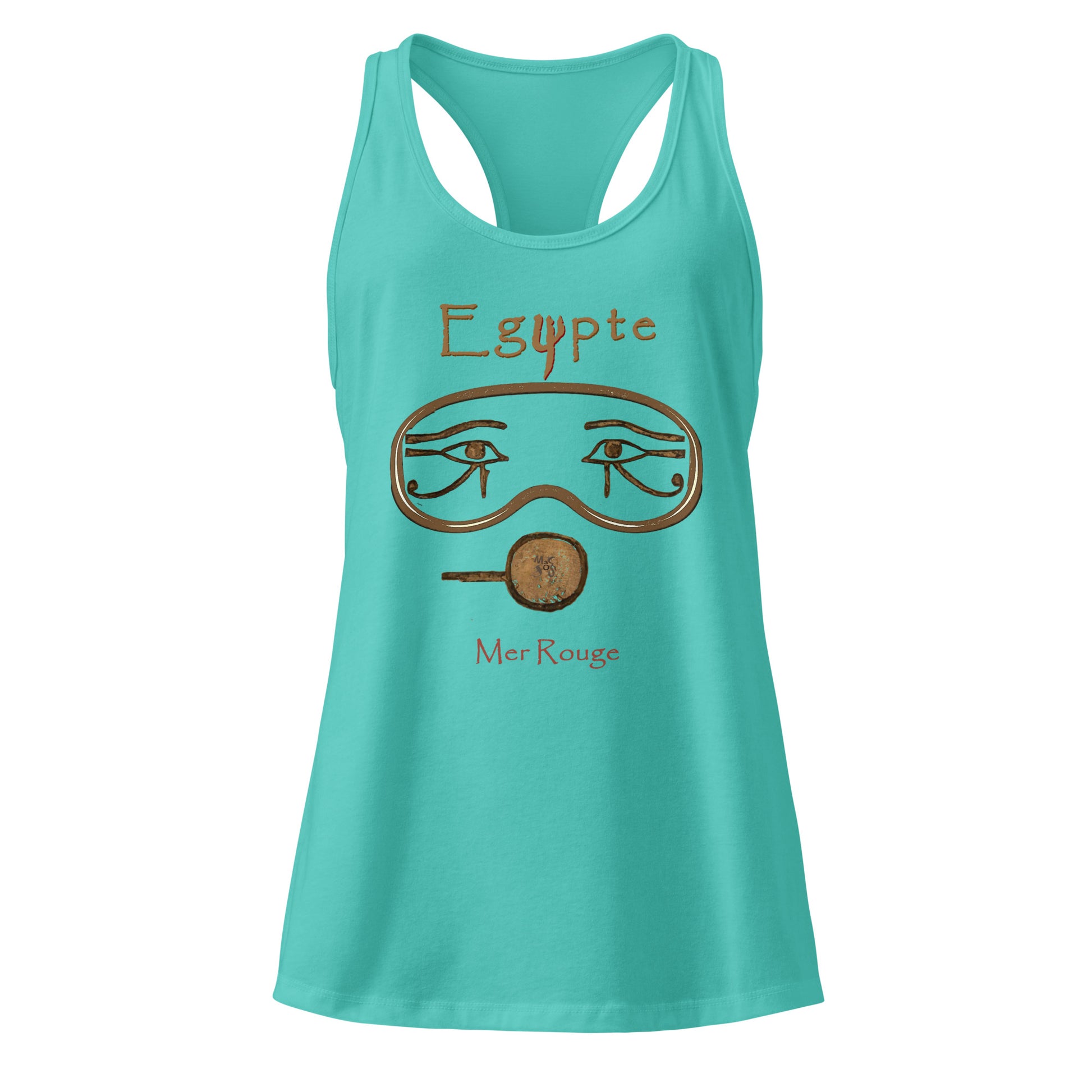 Debardeur turquoise MacJos plongée egypte antique – Masque egyptien Mer Rouge