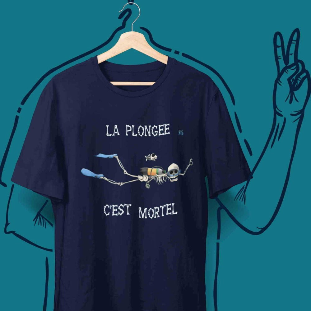 T-shirt plongée squelette