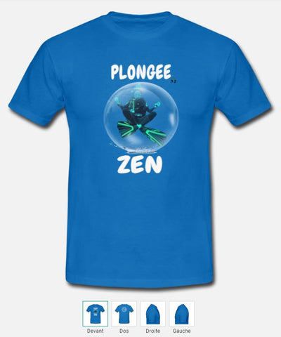 T-shirt plongée PERSONNALISE  : Aqua Zen plongée