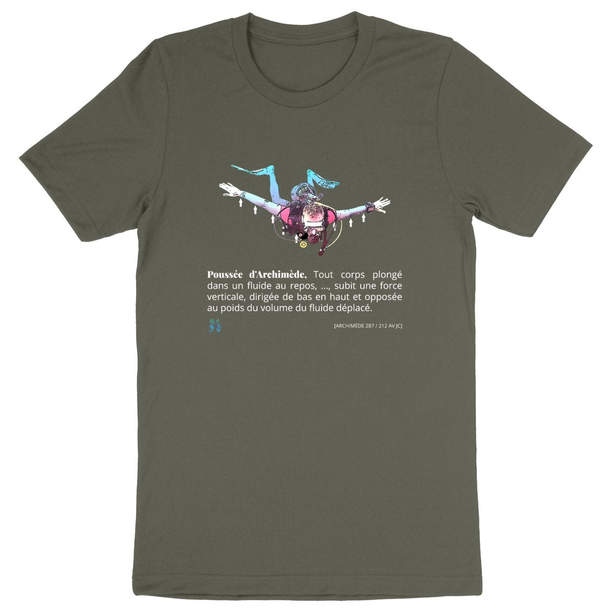T-shirt plongée bio : Archimède