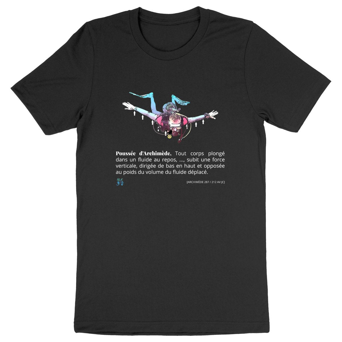 T-shirt plongée bio : Archimède