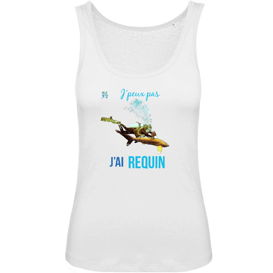 Débardeur plongée bio Femme  : j'ai requin - MacJos