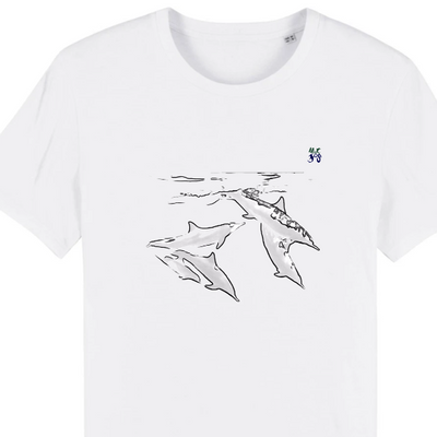 T-shirt plongée bio : Banc de Dauphins - MacJos