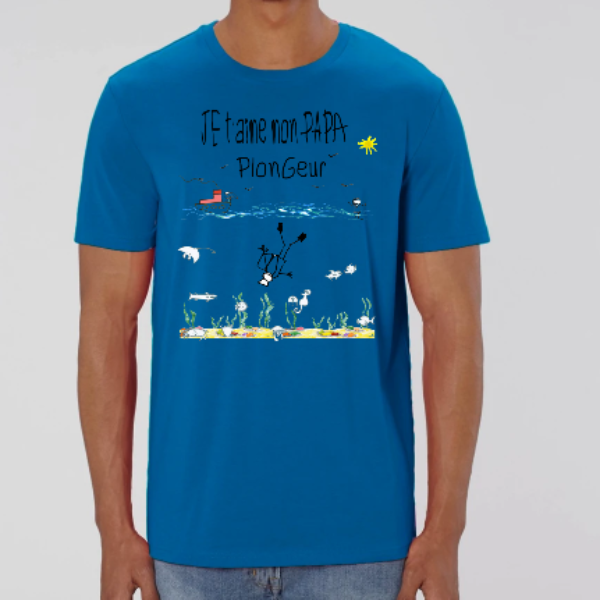 T-shirt plongée bio : cadeau de fête des pères plongée - MacJos